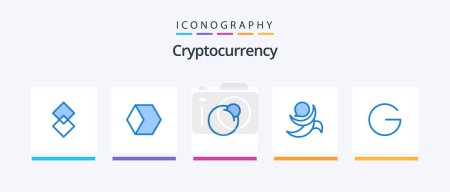 Téléchargez les illustrations : Cryptocurrency Blue 5 Icon Pack Including coin. crypto currency. red coin. crypto. golos. Creative Icons Design - en licence libre de droit