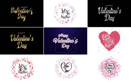 Téléchargez les illustrations : Be My Valentine Valentine's holiday lettering for greeting card - en licence libre de droit