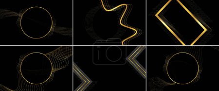 Illustration for Abstract black and gold luxury background - Royalty Free Image
