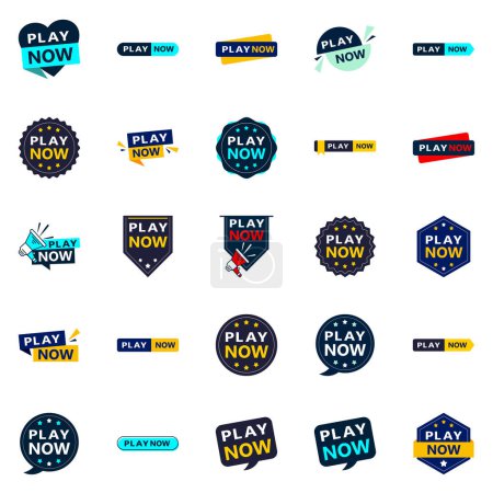Ilustración de 25 Creative Play Now Banners to Help You Stand Out - Imagen libre de derechos