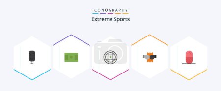 Illustration for Sport 25 Flat icon pack including . tablets. sport. sport. dope - Royalty Free Image
