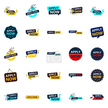 Ilustración de 25 Creative Apply Now Banners to Help You Stand Out - Imagen libre de derechos
