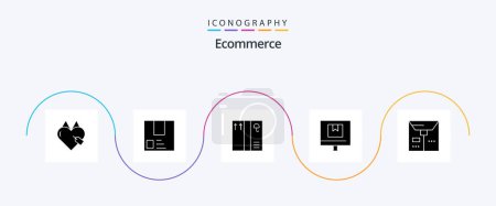 Illustration for Ecommerce Glyph 5 Icon Pack Including e. online. shipment. e. commerce - Royalty Free Image