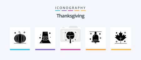 Illustration for Thanksgiving Glyph 5 Icon Pack Including thanksgiving. christmas. thanksgiving. celebration. thanksgiving icon. Creative Icons Design - Royalty Free Image