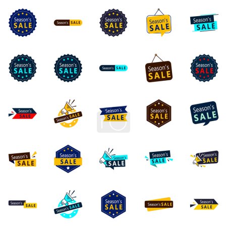 Téléchargez les illustrations : 25 Sales-Generating Season Sale Banners for Email Marketing - en licence libre de droit