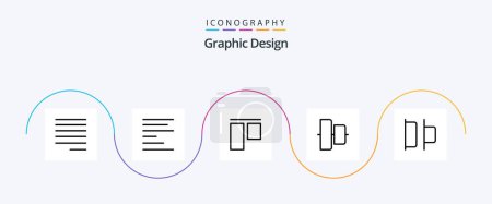 Ilustración de Design Line 5 Icon Pack Including . vertical. - Imagen libre de derechos