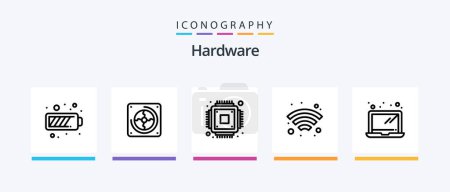 Illustration for Hardware Line 5 Icon Pack Including switch. power button. hardware. power. security. Creative Icons Design - Royalty Free Image