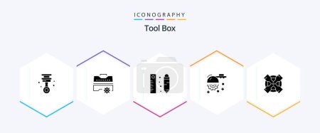 Illustration for Tools 25 Glyph icon pack including tool. saw. drawing. cutting. blade - Royalty Free Image