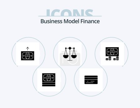 Illustration for Finance Glyph Icon Pack 5 Icon Design. . scales. - Royalty Free Image