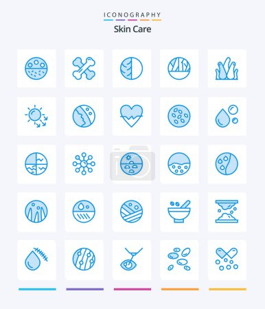 Ilustración de Creative Skin 25 Blue icon pack  Such As infection. skin protection. rheumatism. skin. skin - Imagen libre de derechos
