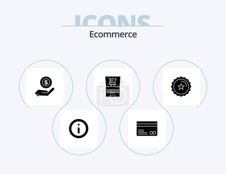 Illustration for Ecommerce Glyph Icon Pack 5 Icon Design. discount. shopping. ecommerce. ecommerce. online - Royalty Free Image