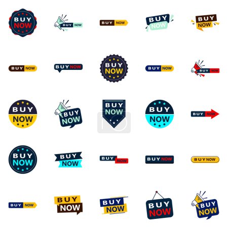 Téléchargez les illustrations : 25 Versatile Typographic Banners for promoting buying across platforms - en licence libre de droit