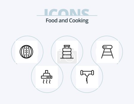 Téléchargez les illustrations : Food Line Icon Pack 5 Icon Design. cranberry. food. drink. drink. life - en licence libre de droit