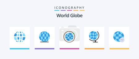 Ilustración de Globe Flat 5 Icon Pack Including . web. internet. internet. globe. Creative Icons Design - Imagen libre de derechos