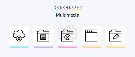 Téléchargez les illustrations : Multimedia Line 5 Icon Pack Including . control. mac. Creative Icons Design - en licence libre de droit