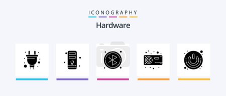 Illustration for Hardware Glyph 5 Icon Pack Including power button. on off. circle. vga. hardware. Creative Icons Design - Royalty Free Image