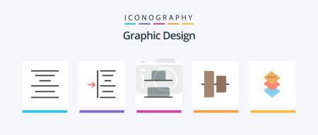 Téléchargez les illustrations : Design Flat 5 Icon Pack Including . vertical. square. design. Creative Icons Design - en licence libre de droit