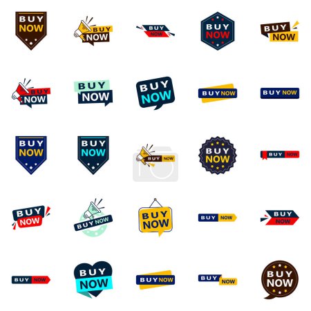 Ilustración de 25 Innovative Typographic Banners for a contemporary buying promotion - Imagen libre de derechos