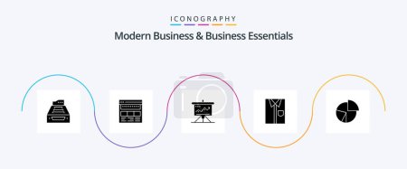Illustration for Modern Business And Business Essentials Glyph 5 Icon Pack Including marketing. business. browser. chart. web - Royalty Free Image