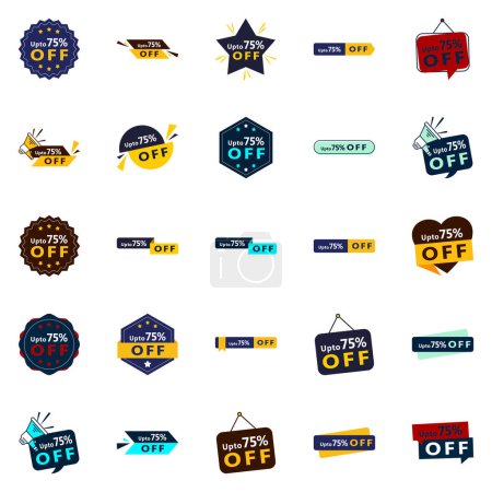 Illustration for 70% Off Vector Pack 25 Eye catching Designs for Your Marketing Needs - Royalty Free Image
