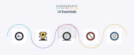 Illustration for Ui Essentials Line Filled Flat 5 Icon Pack Including garbage. bin. prize. timer. clock - Royalty Free Image