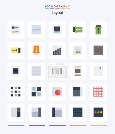 Illustration for Creative Layout 25 Flat icon pack  Such As control. layout. wireframe. image. analytics - Royalty Free Image