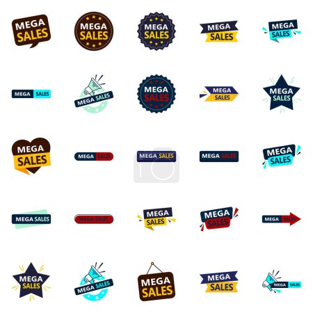 Illustration for 25 Versatile Vector Designs in the Mega Sale Pack   Perfect for Variety of Promotion - Royalty Free Image