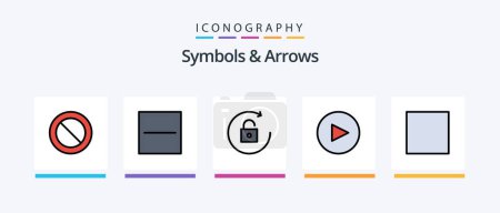Téléchargez les illustrations : Symbols and Arrows Line Filled 5 Icon Pack Including . plus. triangle. new. hide. Creative Icons Design - en licence libre de droit