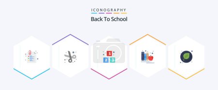 Ilustración de Back To School 25 Flat icon pack including education. library. abc. education. back to school - Imagen libre de derechos