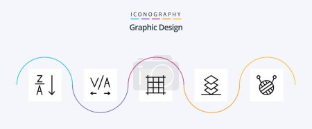 Ilustración de Design Line 5 Icon Pack Including . stack. - Imagen libre de derechos
