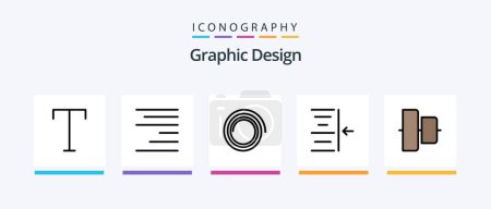 Téléchargez les illustrations : Design Line Filled 5 Icon Pack Including . tracking. . Creative Icons Design - en licence libre de droit