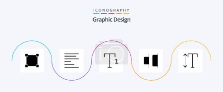 Téléchargez les illustrations : Design Glyph 5 Icon Pack Including . distribute. scale - en licence libre de droit