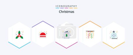 Illustration for Christmas 25 Flat icon pack including . snowflake. christmas. christmas. winter - Royalty Free Image