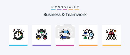 Illustration for Business And Teamwork Line Filled 5 Icon Pack Including exchange. arrow. event. work. relationship. Creative Icons Design - Royalty Free Image
