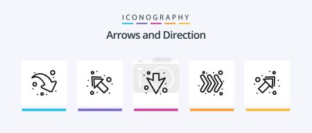 Illustration for Arrow Line 5 Icon Pack Including . reload. arrow. arrows. share. Creative Icons Design - Royalty Free Image