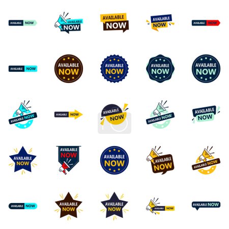 Ilustración de Create a Cohesive Brand Identity with Available Now 25 Vector Banners Pack - Imagen libre de derechos