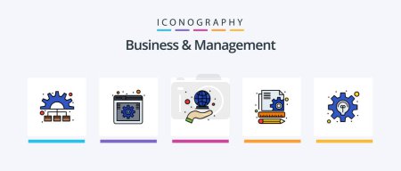 Ilustración de Business And Management Line Filled 5 Icon Pack Including international. coverage. business. case. strategy. Creative Icons Design - Imagen libre de derechos