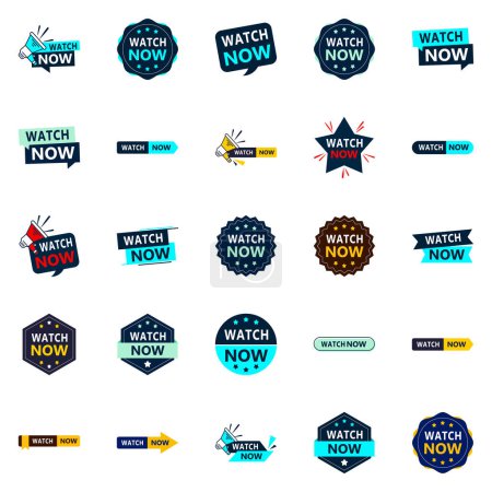 Téléchargez les illustrations : 25 Creative Watch Now Banners to Help You Stand Out - en licence libre de droit