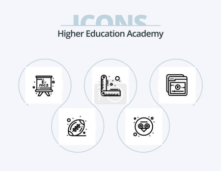 Illustration for Academy Line Icon Pack 5 Icon Design. question. answer. schedule. accounting. board - Royalty Free Image