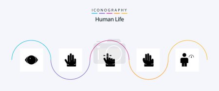 Illustration for Human Glyph 5 Icon Pack Including . indicator. keep. human. avatar - Royalty Free Image