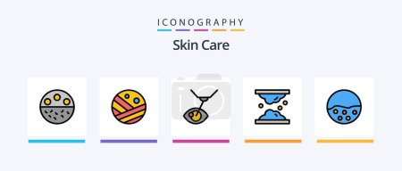Ilustración de Skin Line Filled 5 Icon Pack Including injury. blood. skin. bleeding. skin. Creative Icons Design - Imagen libre de derechos