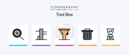 Ilustración de Tools Line Filled 5 Icon Pack Including . clone. . Creative Icons Design - Imagen libre de derechos