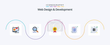 Ilustración de Web Design And Development Flat 5 Icon Pack Including scrum. agile. quality assurance. web. html - Imagen libre de derechos