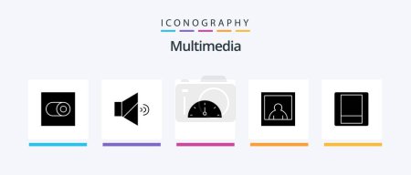 Téléchargez les illustrations : Multimedia Glyph 5 Icon Pack Including . performance. switch. Creative Icons Design - en licence libre de droit