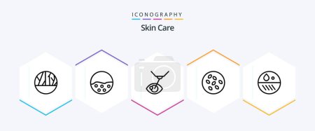 Ilustración de Skin 25 Line icon pack including dermatologist. sesame seeds. skin protection. sesame. lasik - Imagen libre de derechos