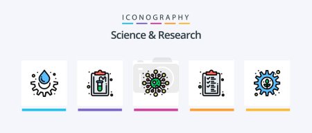 Ilustración de Science Line Filled 5 Icon Pack Including . science. study. laurel. education. Creative Icons Design - Imagen libre de derechos
