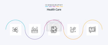 Téléchargez les illustrations : Health Care Line 5 Icon Pack Including medical equipment. health. symbol. female - en licence libre de droit