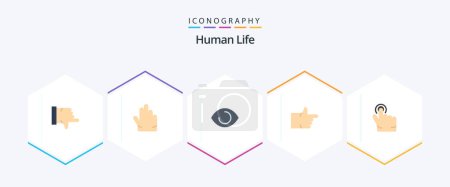 Illustration for Human 25 Flat icon pack including . hand. human. finger. vote - Royalty Free Image