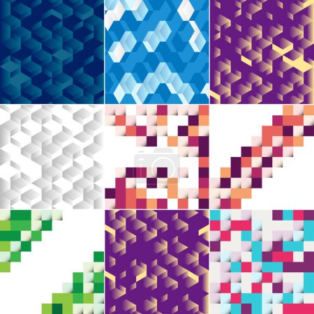 Téléchargez les illustrations : Vector background with an illustration of abstract squares suitable for use as a background design in posters. flyers - en licence libre de droit