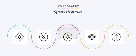 Illustration for Symbols and Arrows Line 5 Icon Pack Including symbols. sticker. magic. logo. symbols - Royalty Free Image